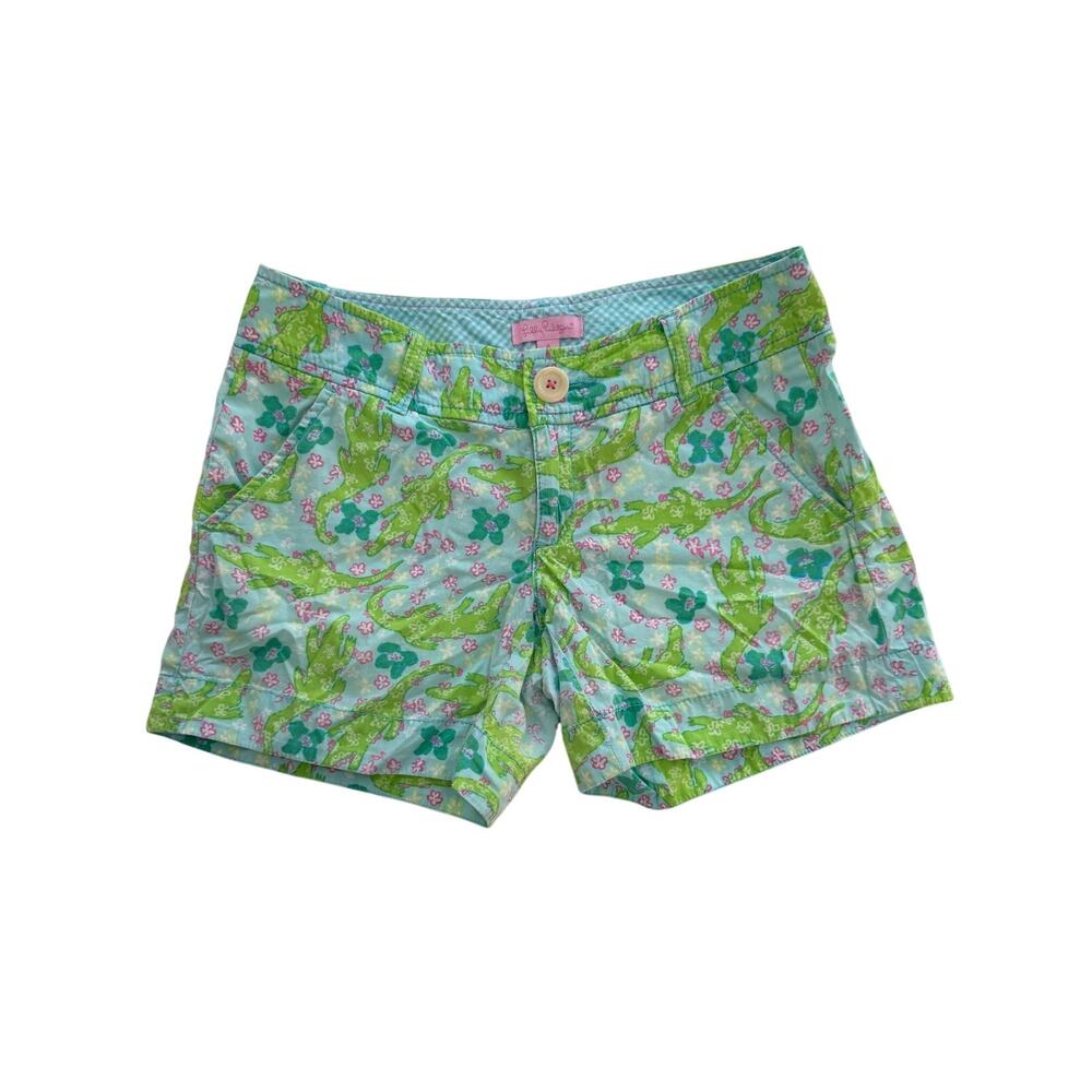 Lily Pulitzer Shorts Alligators Women's Size 0 Flaw
